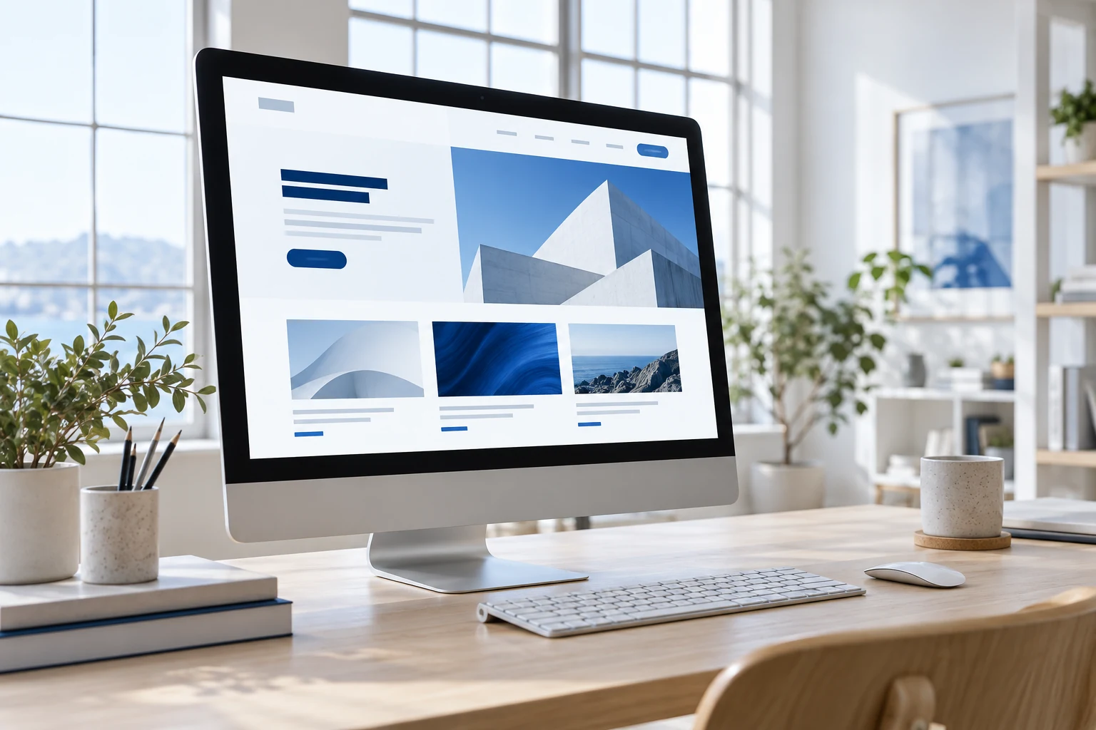 Écrans présentant des interfaces de site web illustratives
